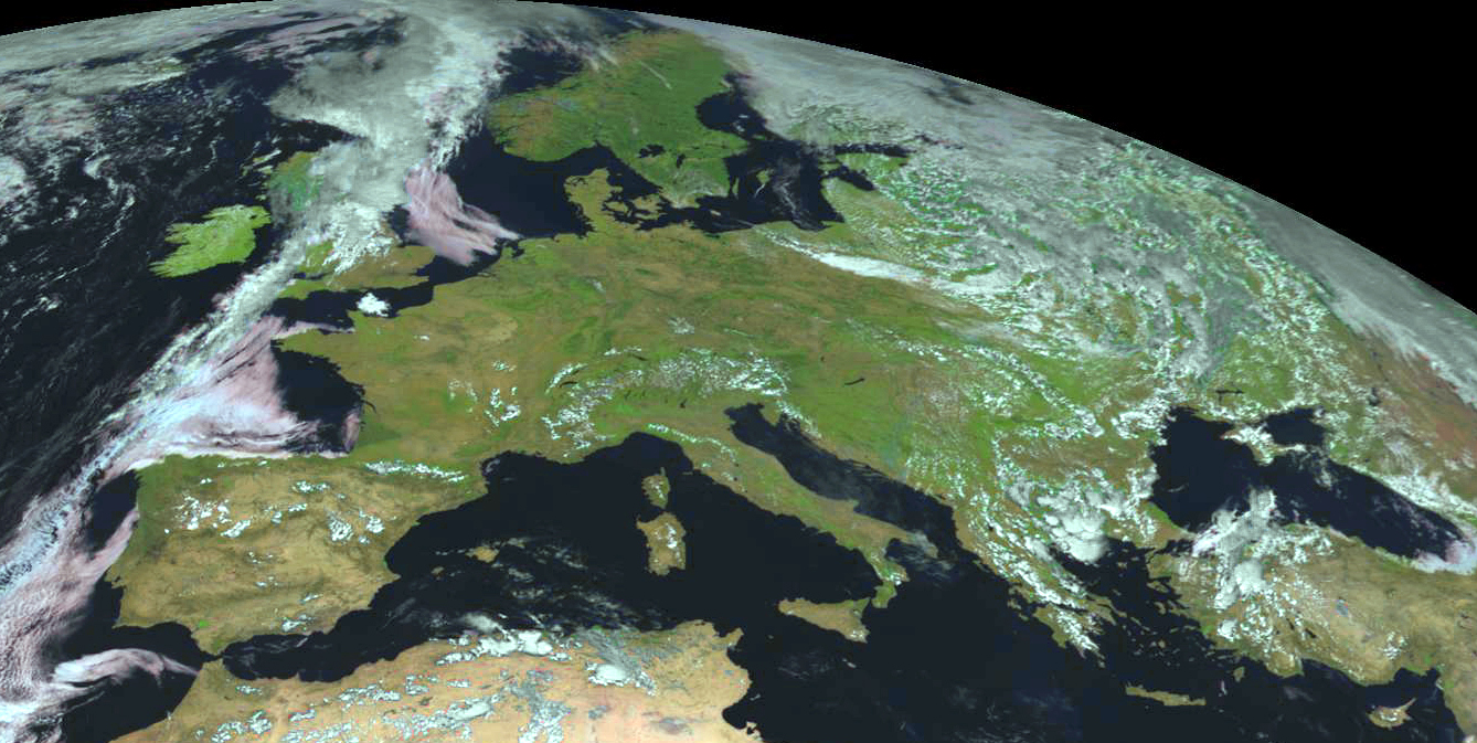 Европа, Средиземноморье. Снимок из космоса.