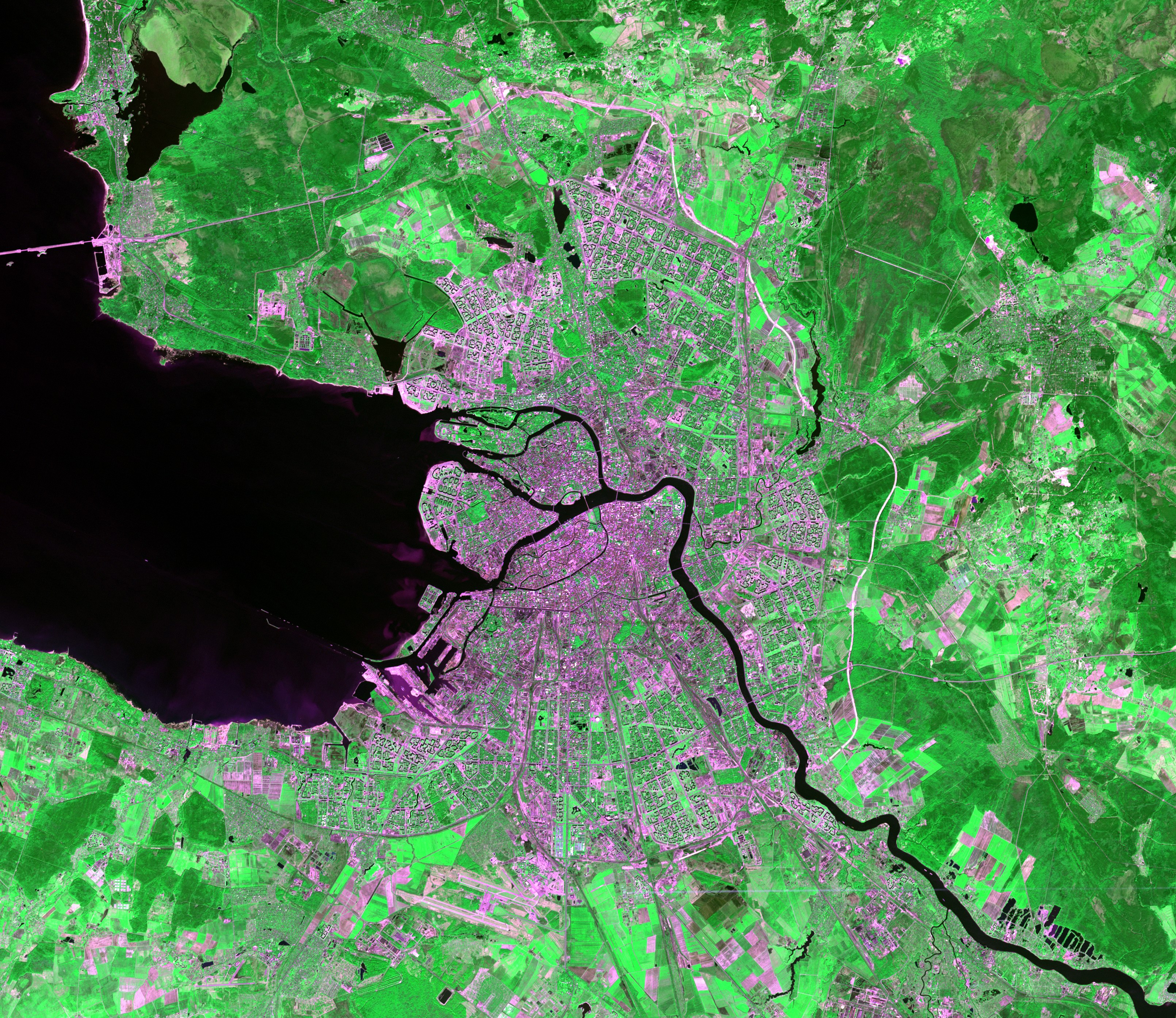 Санкт-Петербург фото из космоса