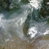 снимки из космоса лесные пожары в России