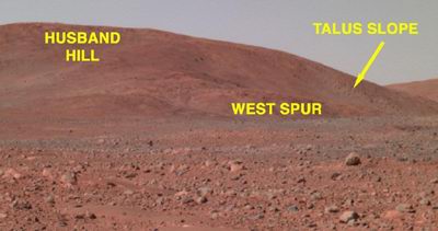 Панорама холмов на Марсе. Нажмите для увеличения